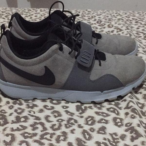 tenis nike sb trainerendor leather cinza