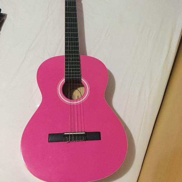 violão rosa lindo