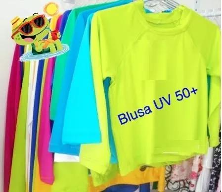 2 Camisa Infantil Proteção Solar Uv 50 Manga Longa