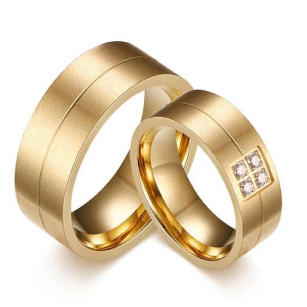 Aliança de Casamento Banhada ouro 18 k