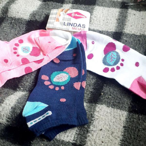 Kit 3 meias socks