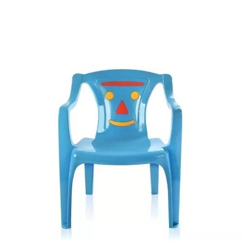 Kit Com 2 Cadeiras Poltrona Plástico Infantil Rosa Ou Azul