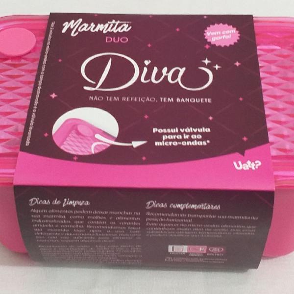 Marmita Diva pink com válvula para microondas