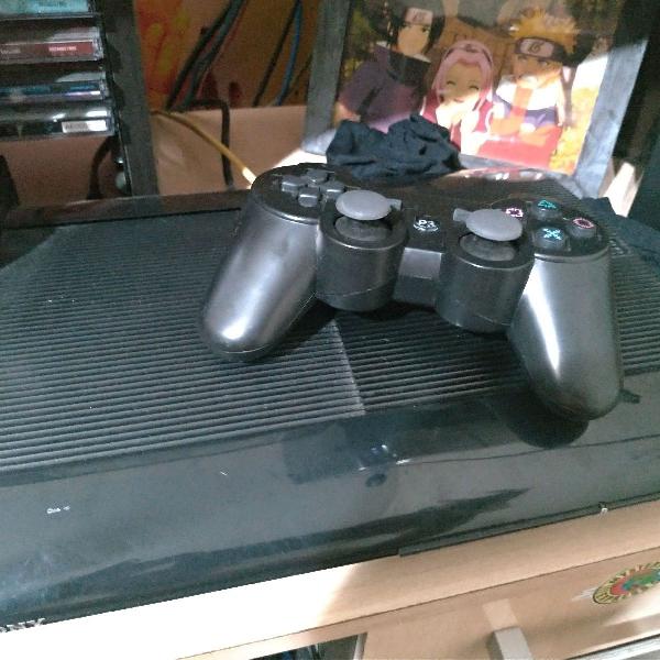 PS3 com 1 controle + Jogos variados