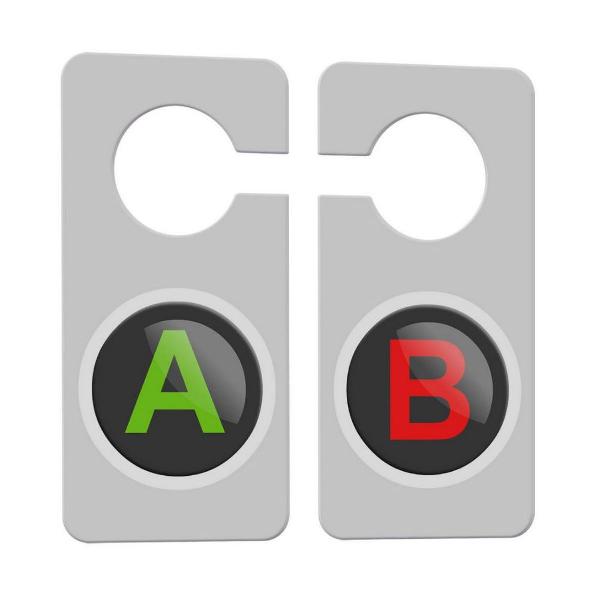 aviso de porta gamer botões a e b