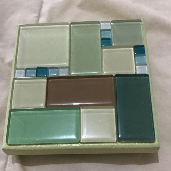 caixa de mosaico de pastilha de vidro