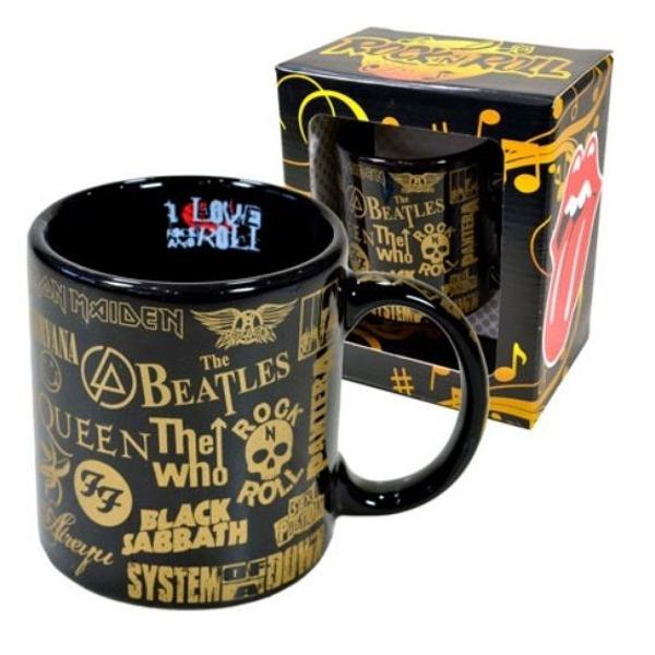 caneca de cerâmica 300 ml banda de rock in roll