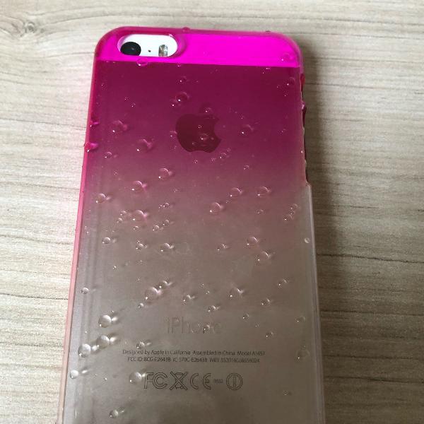 capa degrade rosa iphone 5/5s