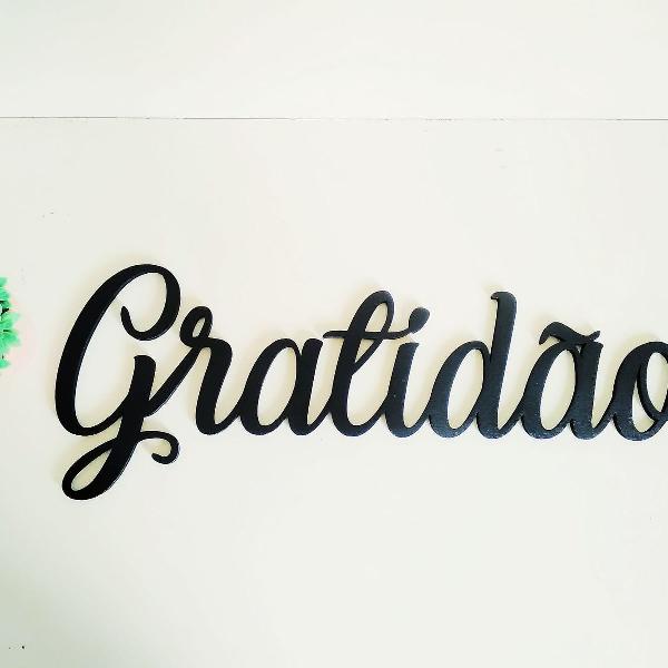 gratidão lettering pra colar na parede