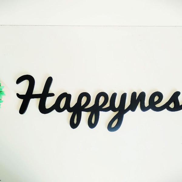 happyness lettering para colar na parede