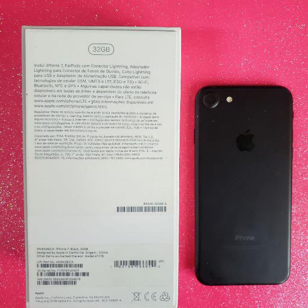 iphone 7 preto fosco com 32gb