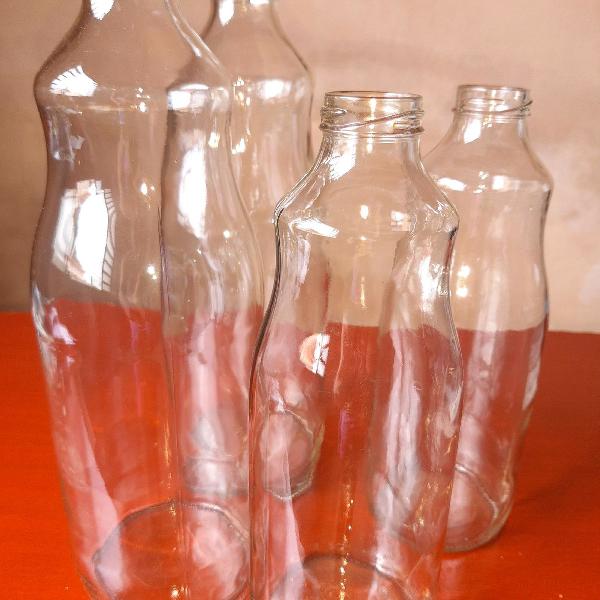 kit garrafas de vidro