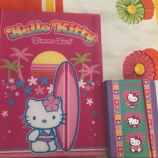 kit hello kitty- pasta saco plástico e caderno diário
