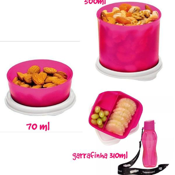 kit rosa neon Tupperware