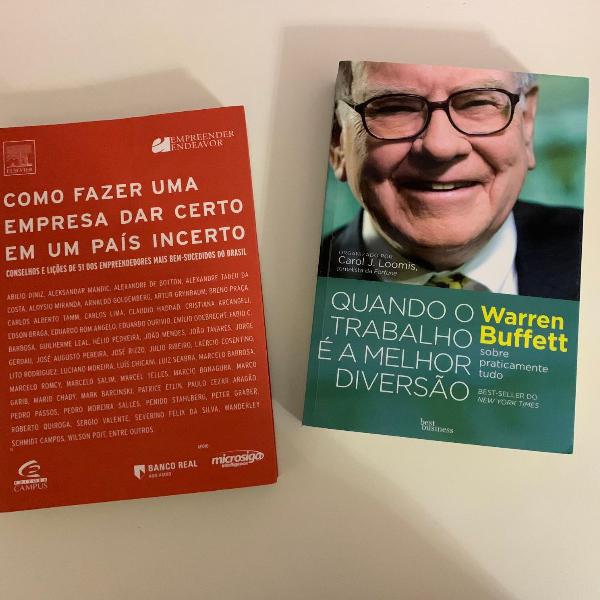 kit/lote 2 livros negócios warren buffett