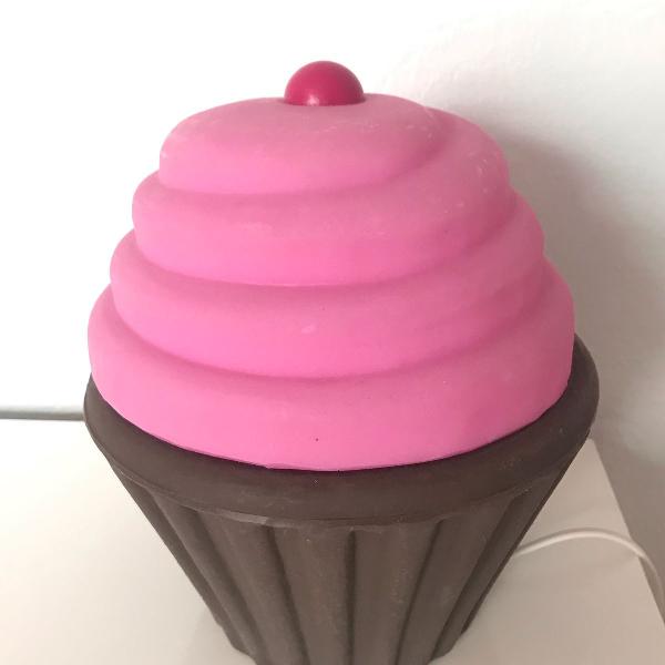 luminária cupcake rosa