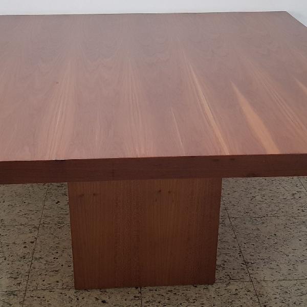 mesa quadrada madeira freijo natural