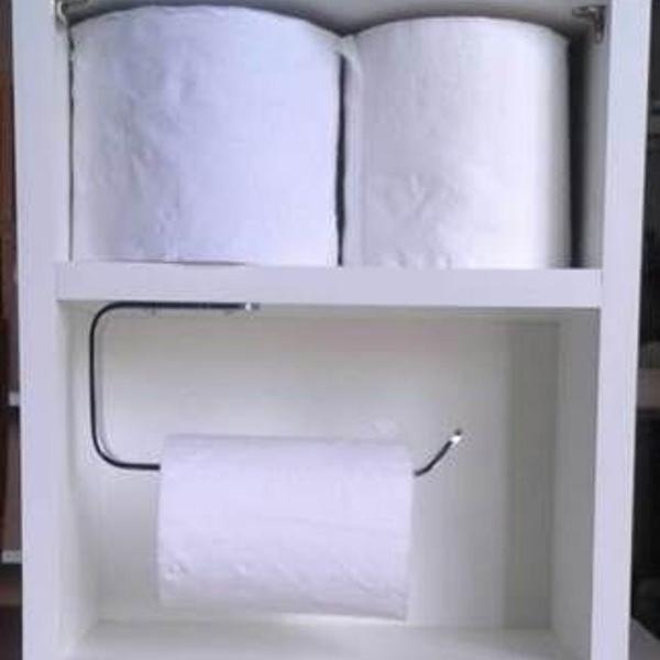 nicho para papel higiênico para decoração com kit de
