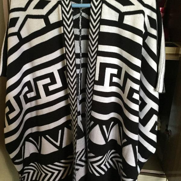 poncho com listras