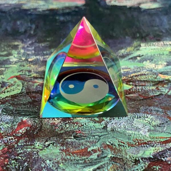 prisma de vidro yin yan