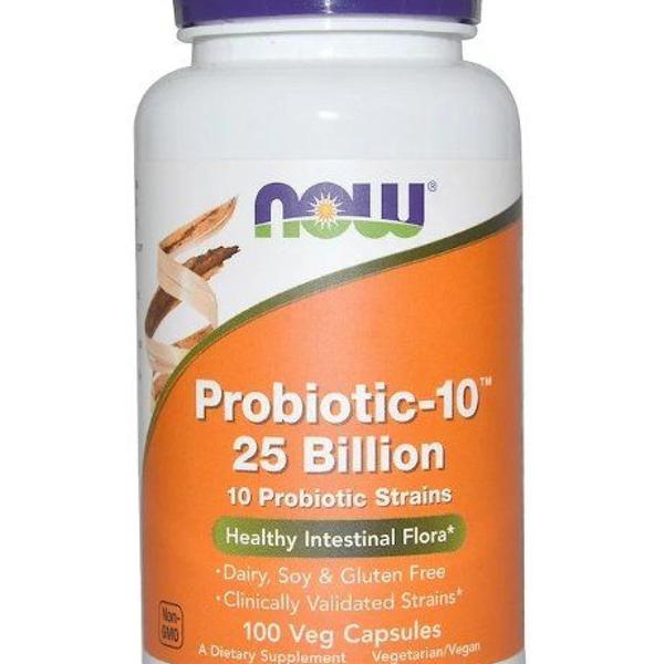 probiotico now foods 25 bilhoes 10 cepas 100 capsulas