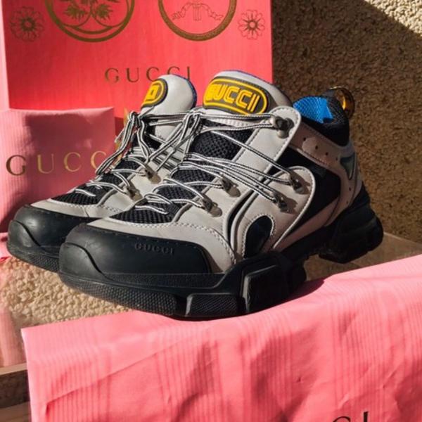 tenis gucci flashtrek reflective