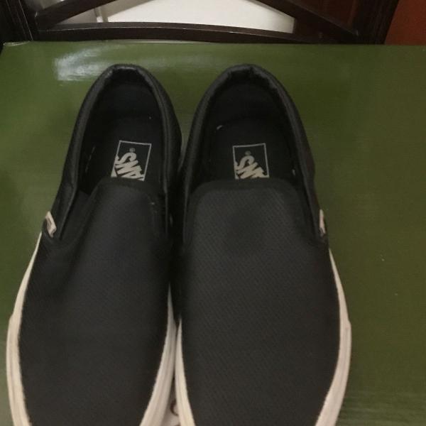 tênis couro vans asher preto