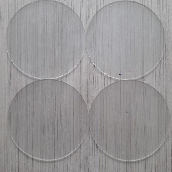 4 vidros jateados circular para artesanato