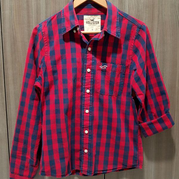 Camisa Xadrez Masculina Hollister Original