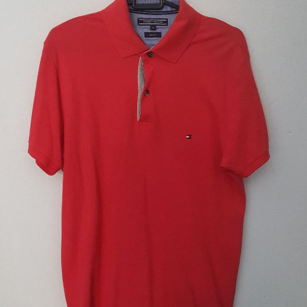 Camiseta Gola Polo Tommy Hilfiger vermelha