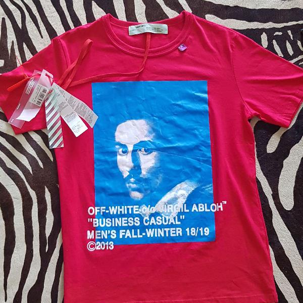 Camiseta com estampa Berlin vermelho de algodão, Off-White.