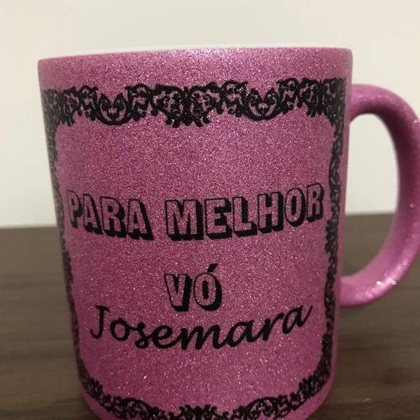 Caneca de Glitter Personalizada