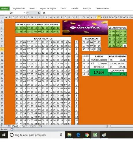Planilha Lotofacil