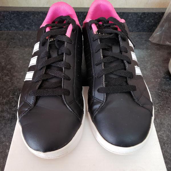 Tênis Adidas VS Advantage preto/rosa/branco n 35