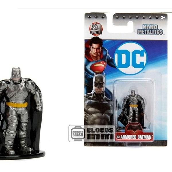 armored batman nano metalfigs dc boneco batman miniatura