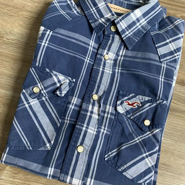 camisa xadrez hollister