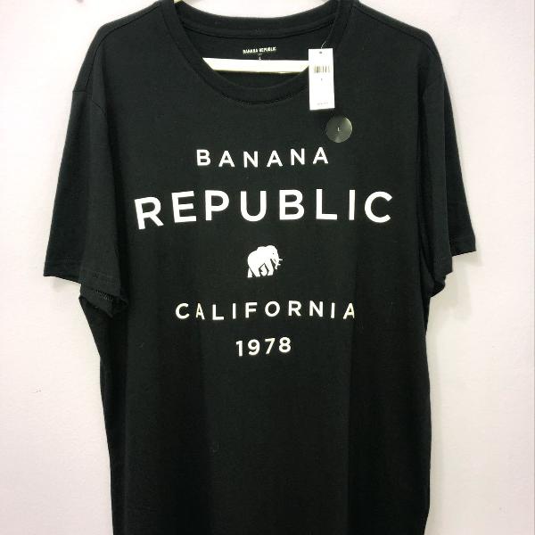 camiseta banana republic califórnia preta 1978