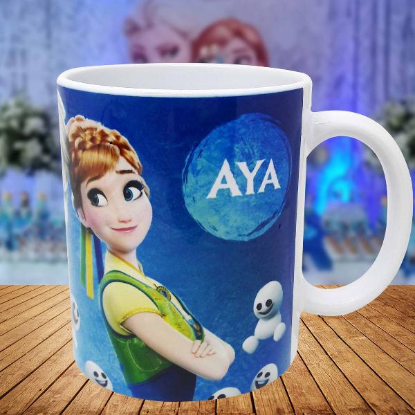 caneca branca personalizado frozen fever