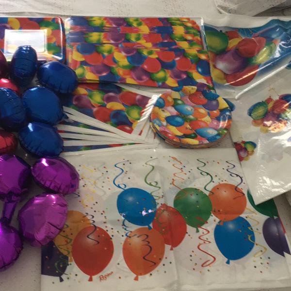 kit festa balões coloridos
