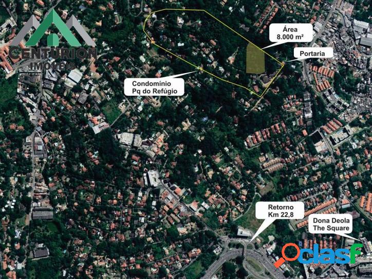 Área 8 mil m² dentro de condomínio fechado