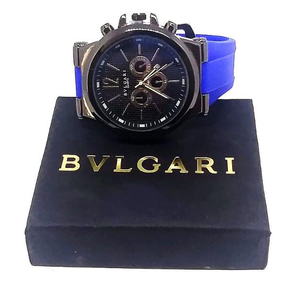 relógio bvlgari azul na caixa top de linha