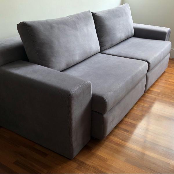 sofa extensível sierra de veludo pied d poule