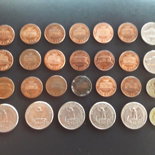 27 moedas antigas estrangeiras