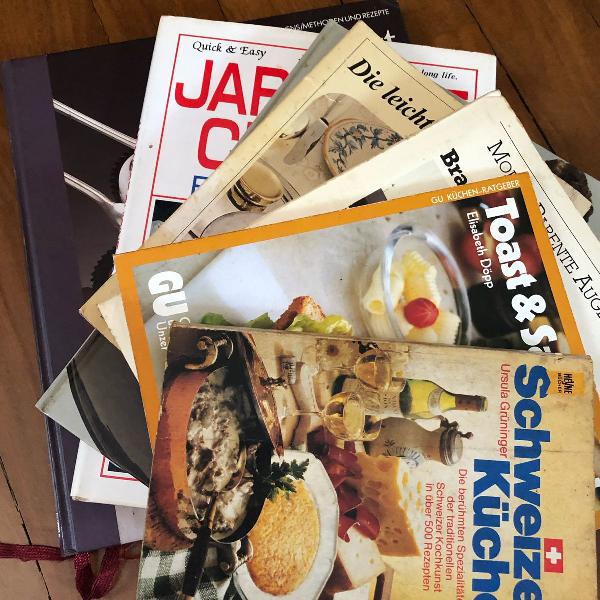 6 livros de culinaria em alemao