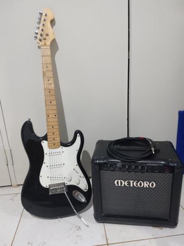 Caixa Meteoro + Guitarra + cabo