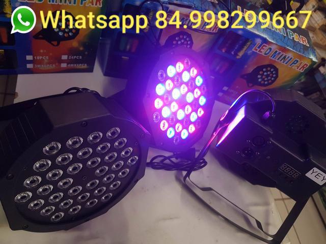 Canhao Refletor de led Rgb 36 Leds Dmx Strobo