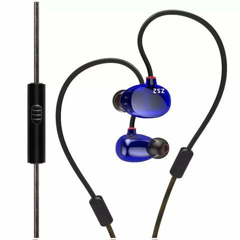 Fone In-ear Kz Zs2 Com Mic Monitor Profissional Original