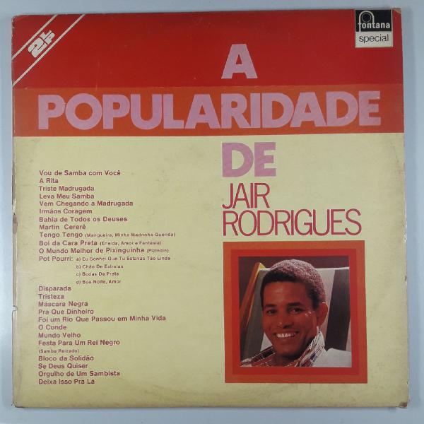 LP . A Popularidade de Jair Rodrigues . Duplo