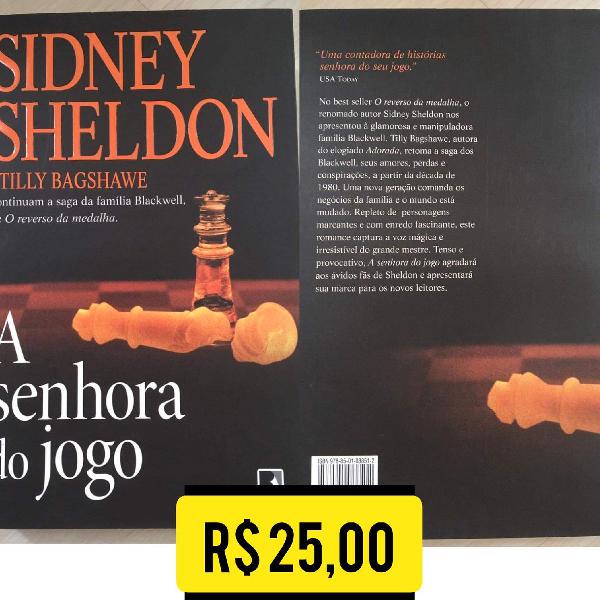 Livro A SENHORA DO JOGO - SIDNEY SHELDON E TILLY BAGSHAWE