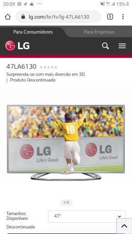 TV 48 LED LG 3D (ac cartão)